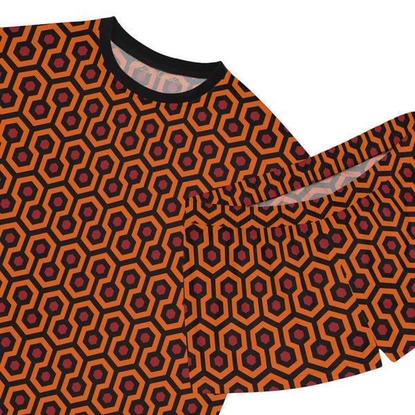 Pin Up Girl TGIF Sleepover PJs In Hotel Hexagon Tee & Pajama Shorts-Set | Pinup Couture Relaxed