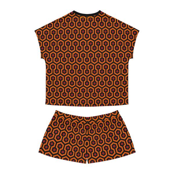Pin Up Girl TGIF Sleepover PJs In Hotel Hexagon Tee & Pajama Shorts-Set | Pinup Couture Relaxed