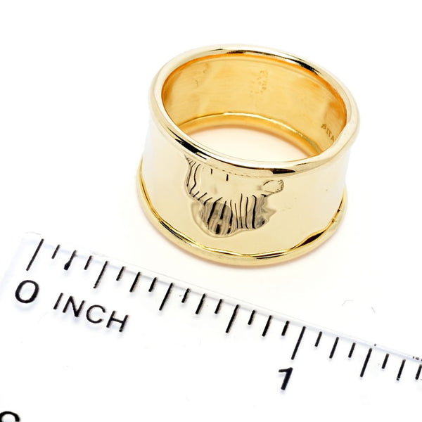 Pin Up Girl Toscana Italiana 18K Gold Plated Choice Of Finish Etruscan Band Ring