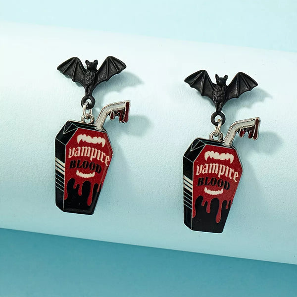 Pin Up Girl Tru Batty Juice Box Earrings | Chic Glistrella