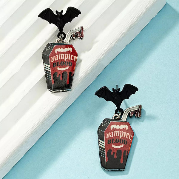 pin up girl Tru Batty Juice Box Earrings | Chic Glistrella