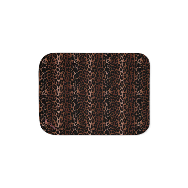 Pin Up Girl Ultra Fuzz OG Leopard Print Sherpa Blanket — Reversible Two‑Tone Cozy Throw | Pinup Couture