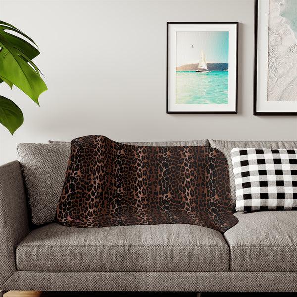 pin up girl Ultra Fuzz OG Leopard Print Sherpa Blanket — Reversible Two‑Tone Cozy Throw | Pinup Couture