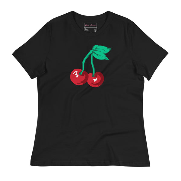 pin up girl Vintage Cherry Graphic Women's Short Sleeve T-Shirt | 7 Colors | Pinup Couture