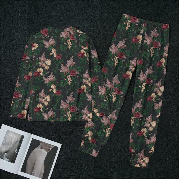 Pin Up Girl Wendy Dark Bella Roses Ultra Soft Pajama Set | Pinup Couture Relaxed