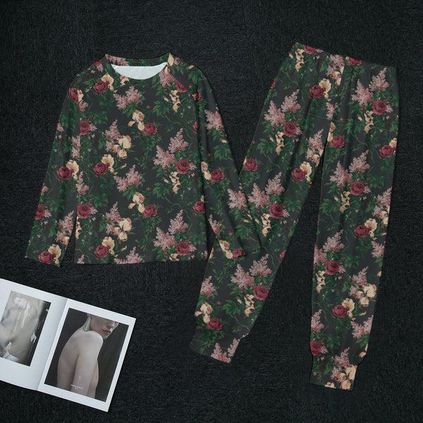 pin up girl Wendy Dark Bella Roses Ultra Soft Pajama Set | Pinup Couture Relaxed