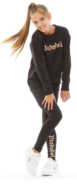 pindydoll Hamilton Black Girls Sweat and Legging Set