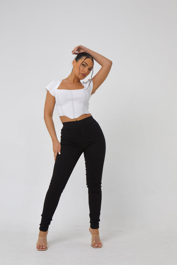 pindydoll Kate Black Pull Up Stretch Denim Jeggings