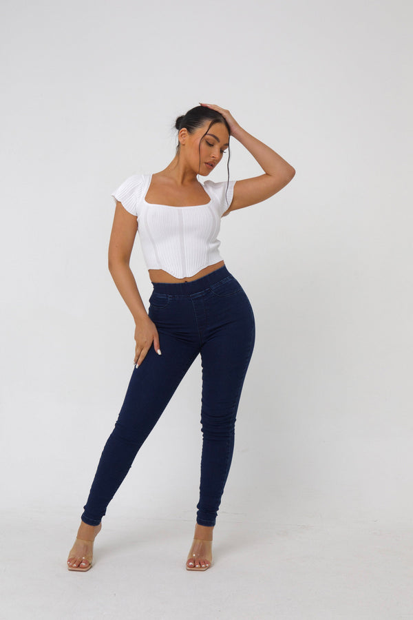 Pindydoll Kate Darkwash Pull Up Stretch Denim Jeggings