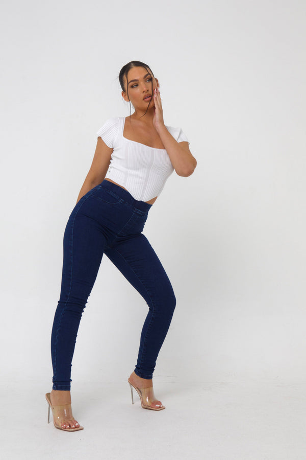Pindydoll Kate Darkwash Pull Up Stretch Denim Jeggings