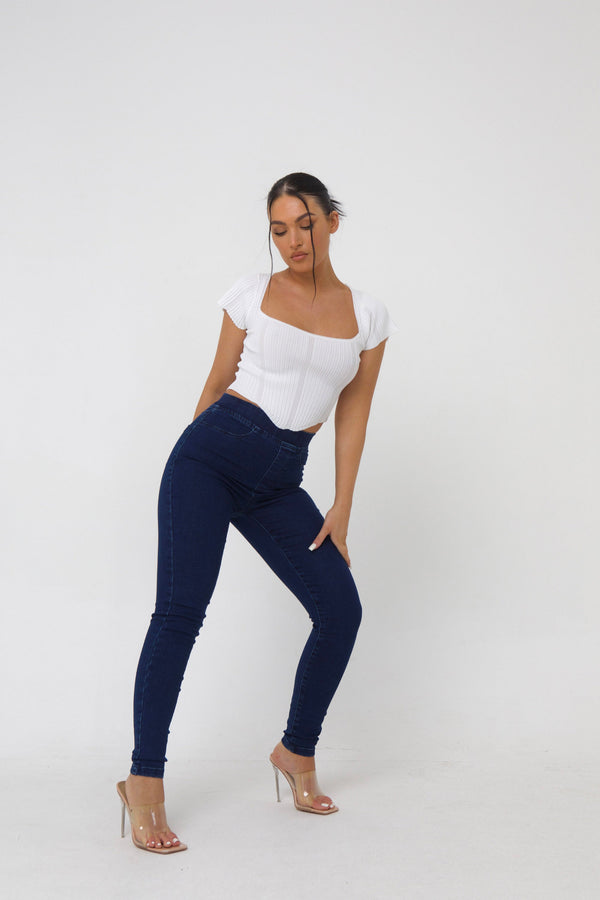 Pindydoll Kate Darkwash Pull Up Stretch Denim Jeggings