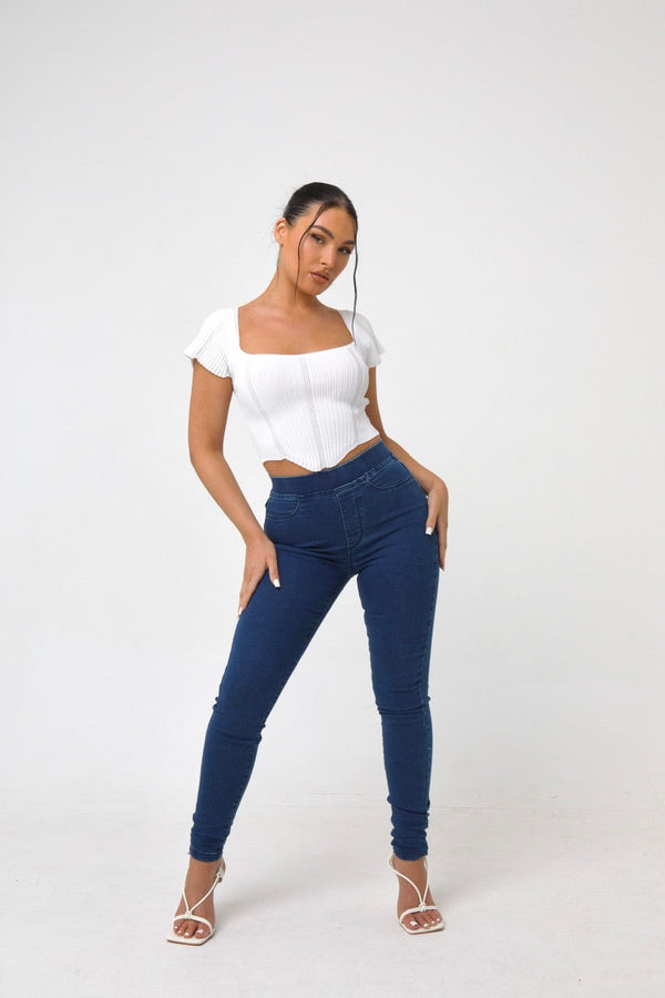 Pindydoll Kate Stonewash Pull Up Stretch Denim Jeggings