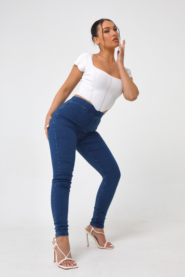 pindydoll Kate Stonewash Pull Up Stretch Denim Jeggings