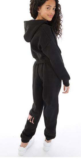 Pindydoll Lara Black Girls Hoodie And Joggers Set Tracksuit