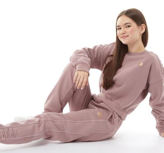 pindydoll Mia Dusky Rose Girls Sweat and Joggers Set Tracksuit