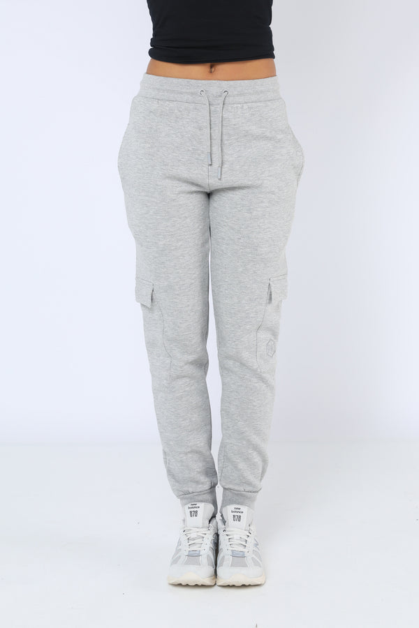 Pindydoll Adele Grey Marl Slim Cargo Joggers