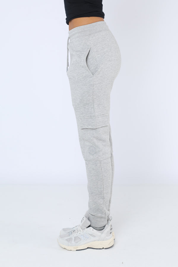 Pindydoll Adele Grey Marl Slim Cargo Joggers