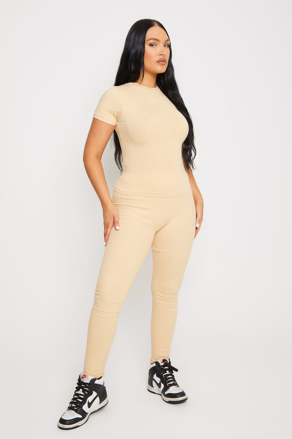 Pindydoll Allegra Beige Rib Leggings