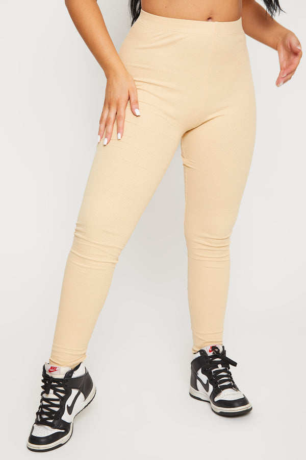 Pindydoll Allegra Beige Rib Leggings