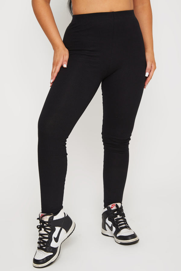 Pindydoll Allegra Black Rib Leggings