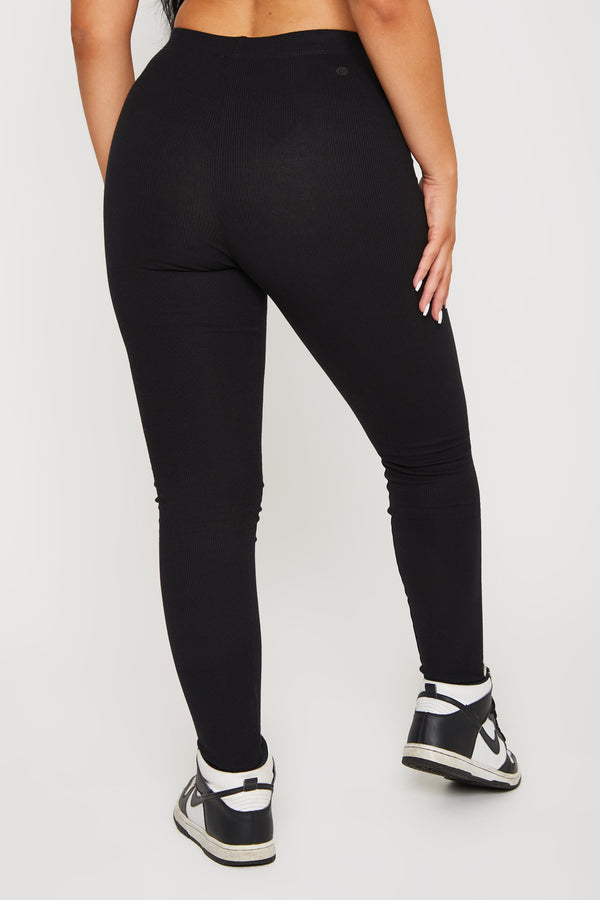 Pindydoll Allegra Black Rib Leggings