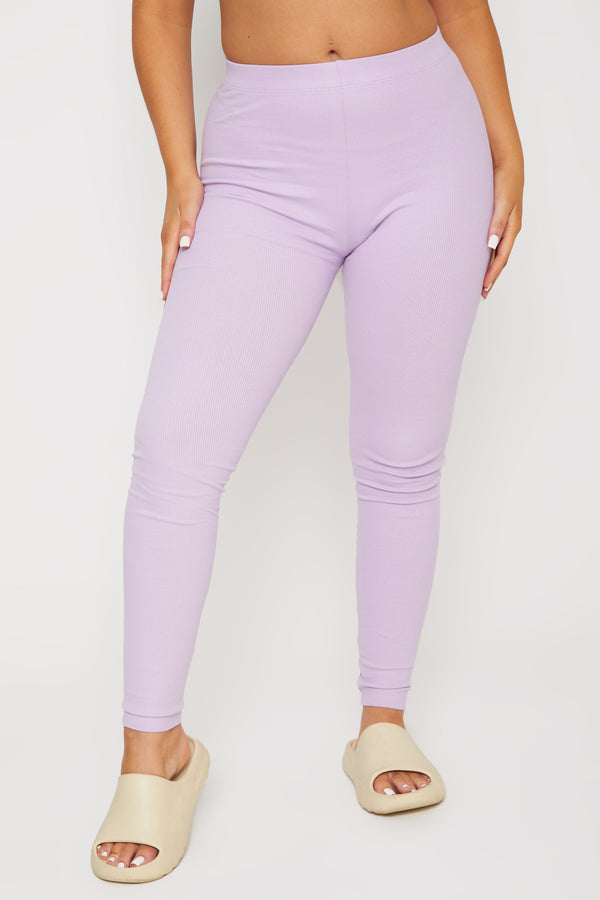 Pindydoll Allegra Orchid Bloom Rib Leggings