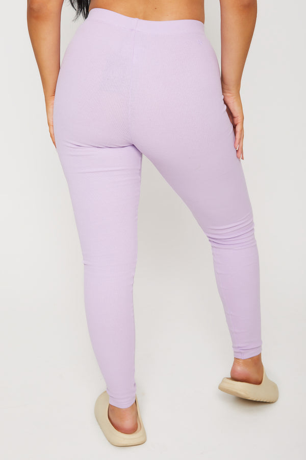 Pindydoll Allegra Orchid Bloom Rib Leggings