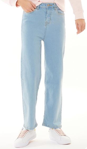 Pindydoll Brie Lt Blue Girls Wide Let Twill Jean