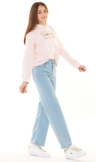 pindydoll Brie Lt Blue Girls Wide Let Twill Jean