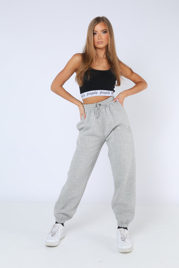 pindydoll Corey Grey Marl Oversized Joggers