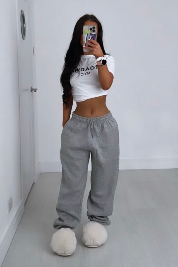 pindydoll Corey Grey Marl Oversized Joggers