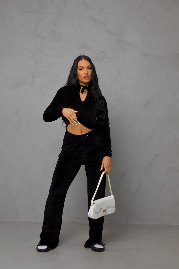 Pindydoll Dala Black Velour Lounge Set
