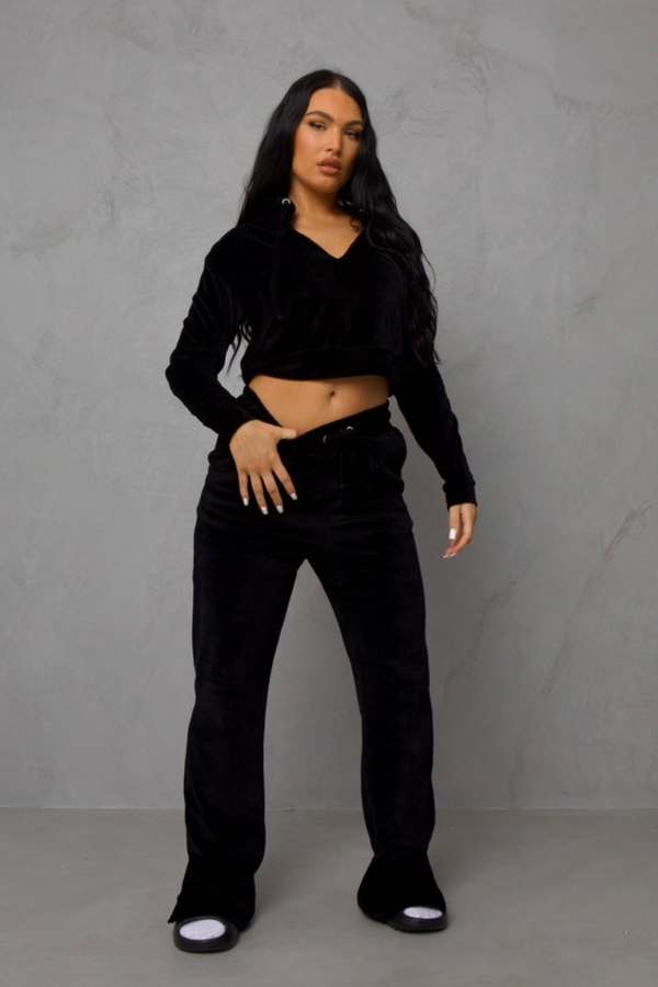 pindydoll Dala Black Velour Lounge Set