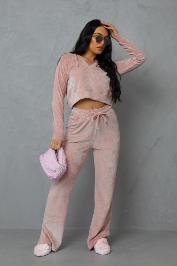 pindydoll Dala Pale Mauve Velour Lounge Set