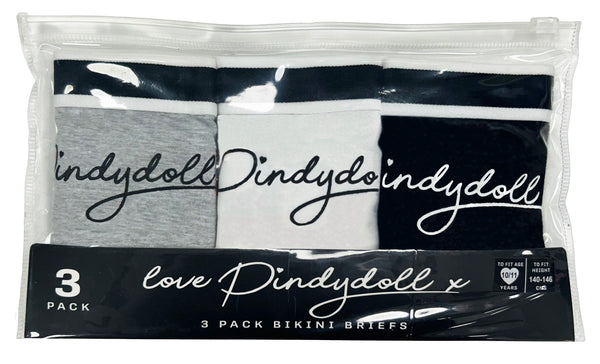 Pindydoll Dee Multi Girls 3 Pack Brief