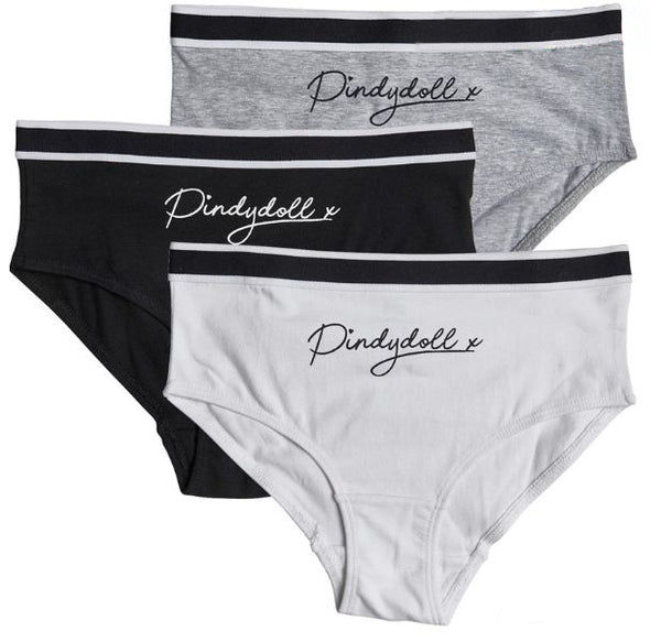 pindydoll Dee Multi Girls 3 Pack Brief