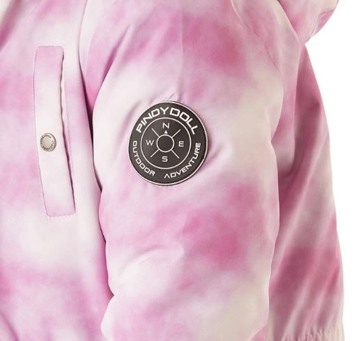 Pindydoll Faith Pink Tie Dye Girls Hooded Parka