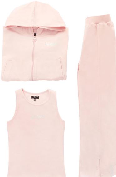 Pindydoll Layne Lt Pink Girls Loose Fit Jersey 3PC