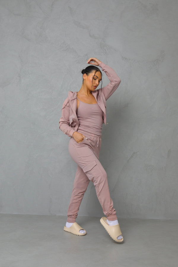 Pindydoll Lotus Fawn Hooded Cargo Tracksuit