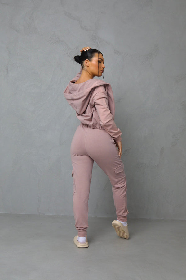 Pindydoll Lotus Fawn Hooded Cargo Tracksuit