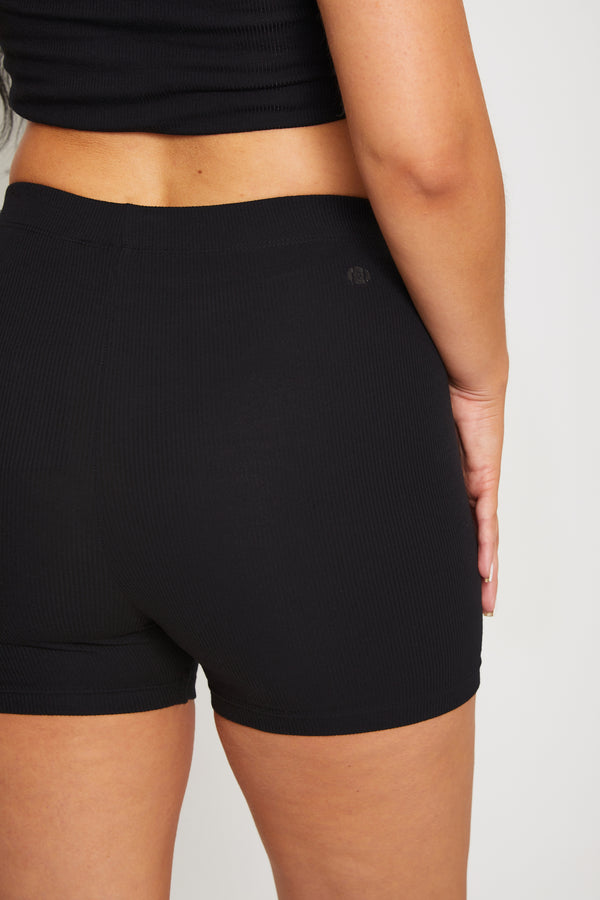 Pindydoll Miley Black Rib Biker Shorts