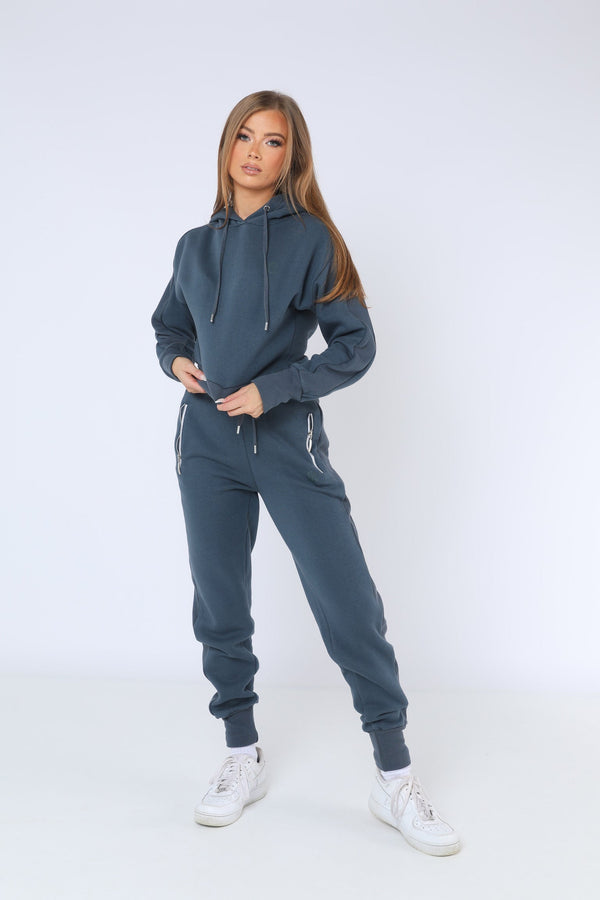 Pindydoll Oleana Slate Blue Hooded Tracksuit