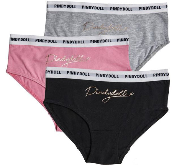 pindydoll Sam Multi Girls 3 Pack Brief