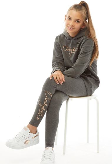 pindydoll Sasha Girls Charcoal Hoodie & Legging set