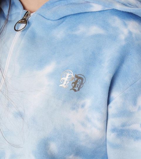 Pindydoll Zara Girls Blue Tie Dye Hoodie And Joggers Set Tracksuit