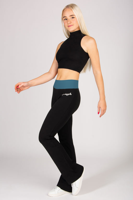 Pineapple Contrast Band Bootcut Jersey Trousers