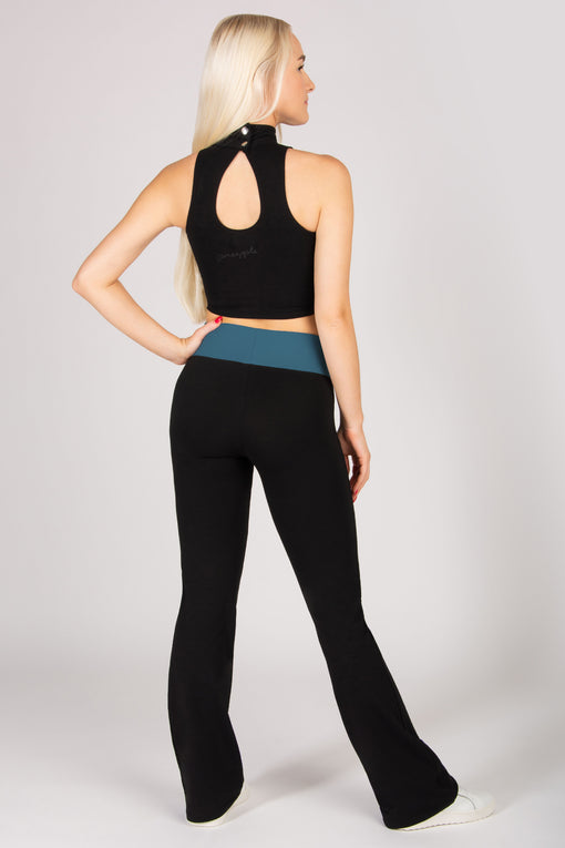 Pineapple Contrast Band Bootcut Jersey Trousers