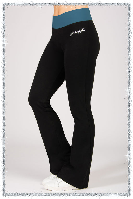 pineapple Contrast Band Bootcut Jersey Trousers