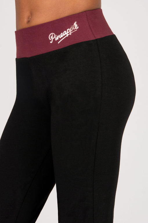 Pineapple Contrast Band Bootcut Jersey Trousers