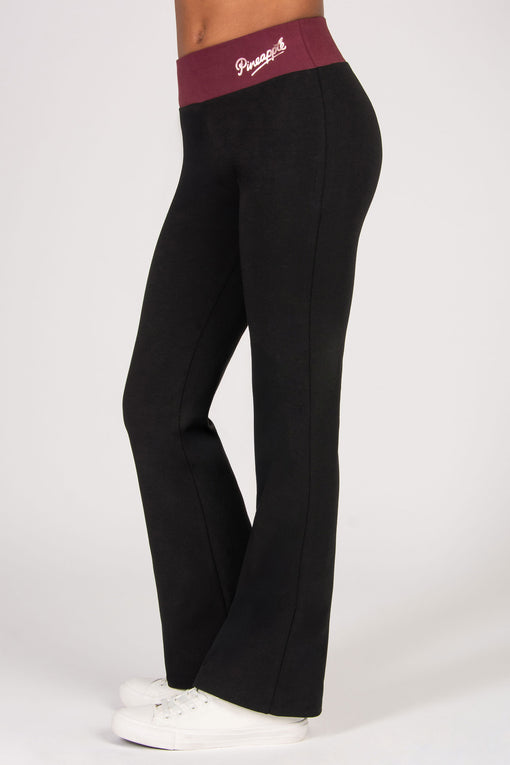 pineapple Contrast Band Bootcut Jersey Trousers